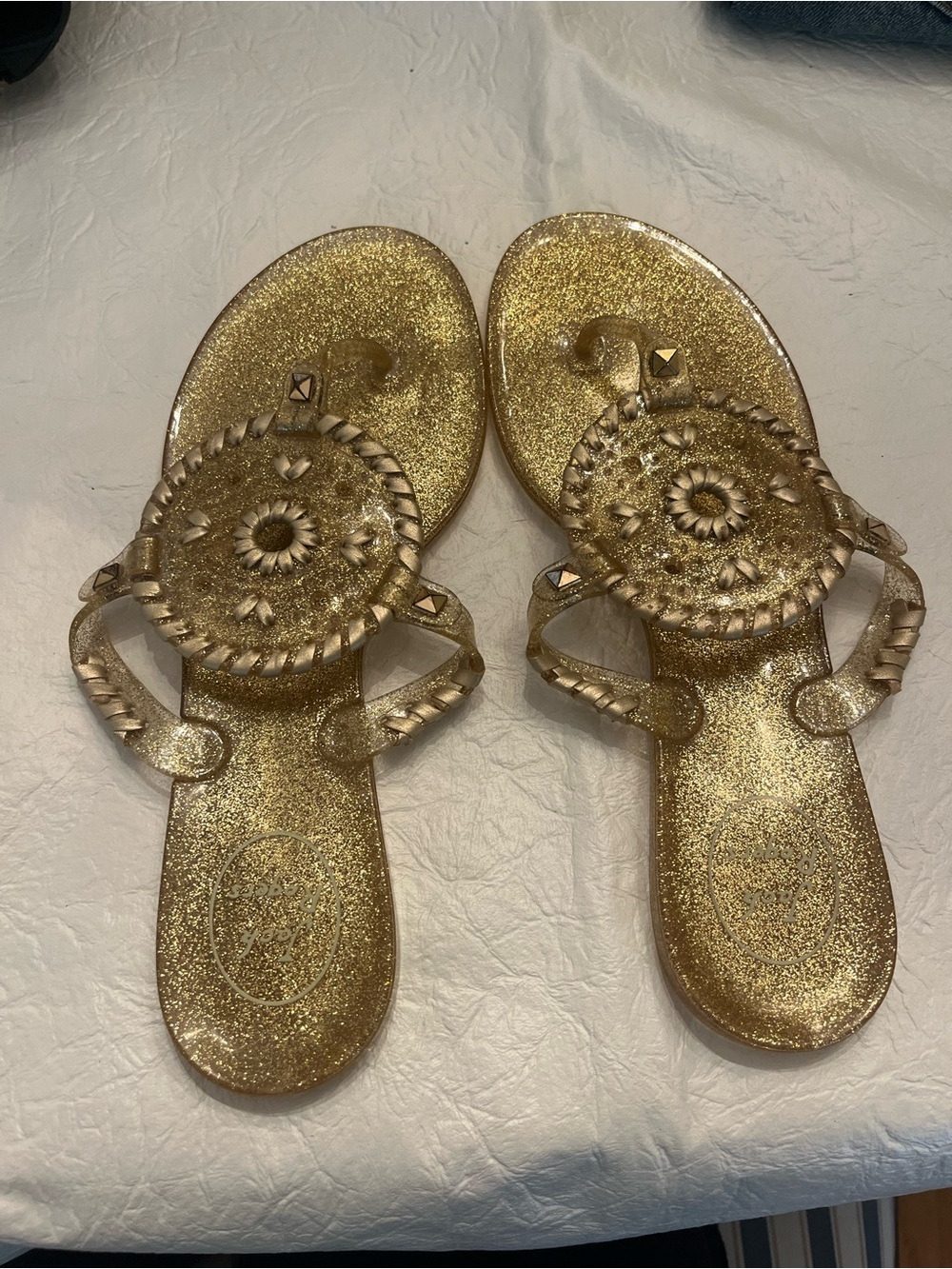 Gold Glitter Women's Sandals